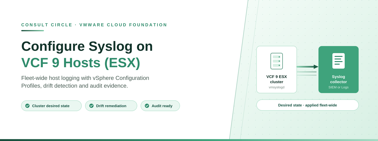 How to Configure Syslog on VMware VCF 9 Hosts (ESX)